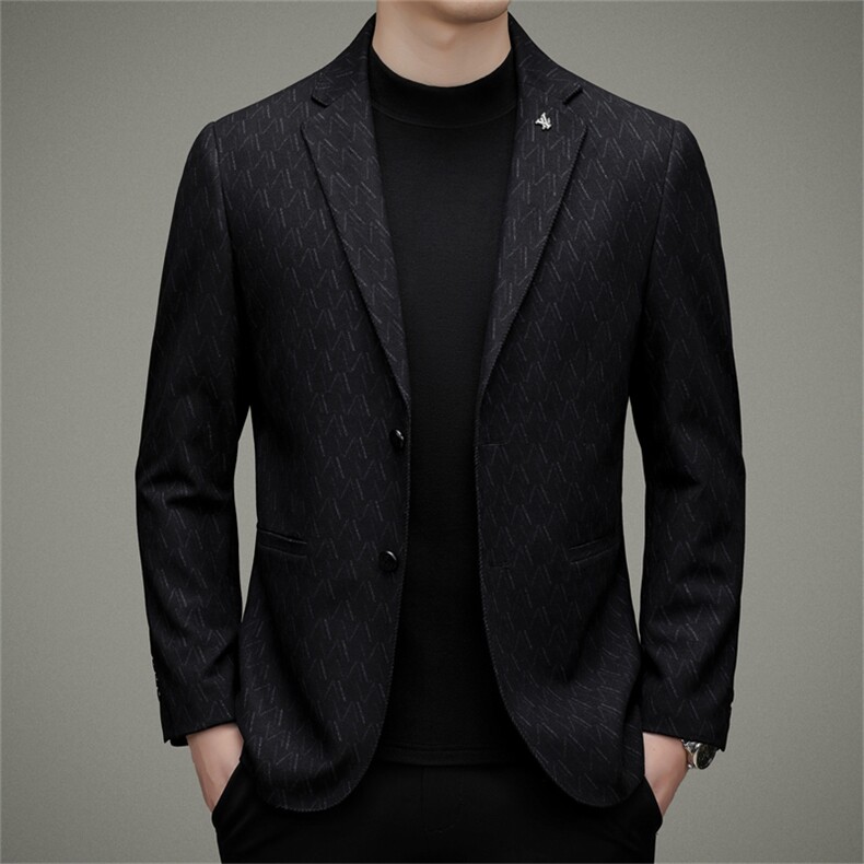 DJ2225钱塘2020-3秋冬季新款时尚休闲简约合身中年男士西服P152图片