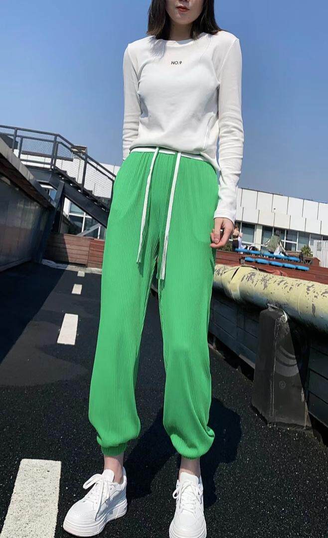 潮裤：冰丝条纹抖抖裤，其它，金川古韵(4F)