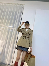 现货新款风衣，女装风衣，艾涵o