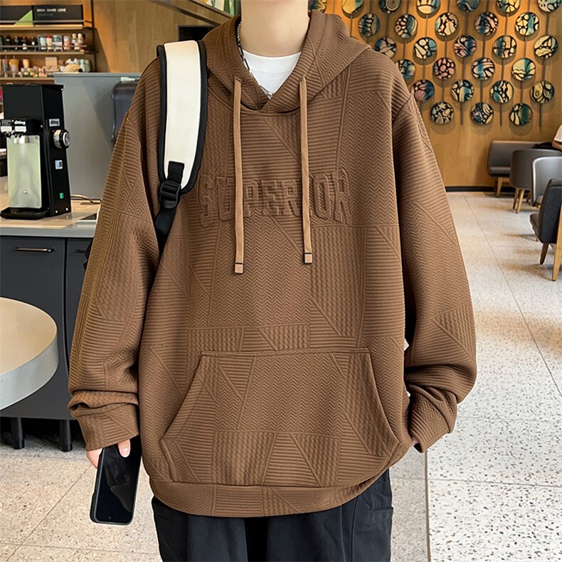 主推L-8XL360克提花大码连帽休闲卫衣男XZ109-W1599款-P43,男装卫衣,星座109