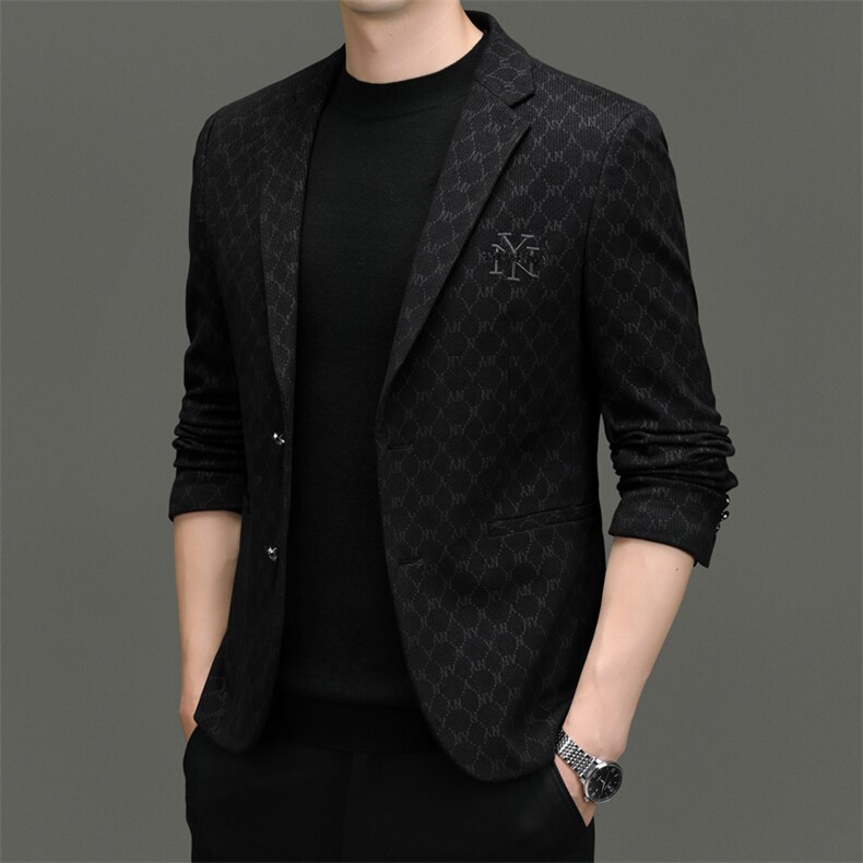 秋季新款西装男西服简约外套西服商务休闲小西装单西图片