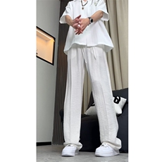 夏季风亚麻裤子复古透气直筒中式棉麻长裤504-K842-TP33控59，男装休闲裤，星座504