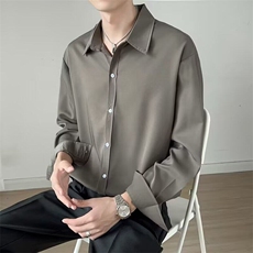 高质感通勤白色长袖衬衫轻熟风寸衫潮流休闲痞帅百搭衬衣~CC900，男装衬衫，星座601-1