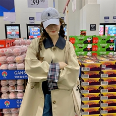 春款短款时尚翻领风衣外套2C122-105-P155-K235，女装风衣，2C122