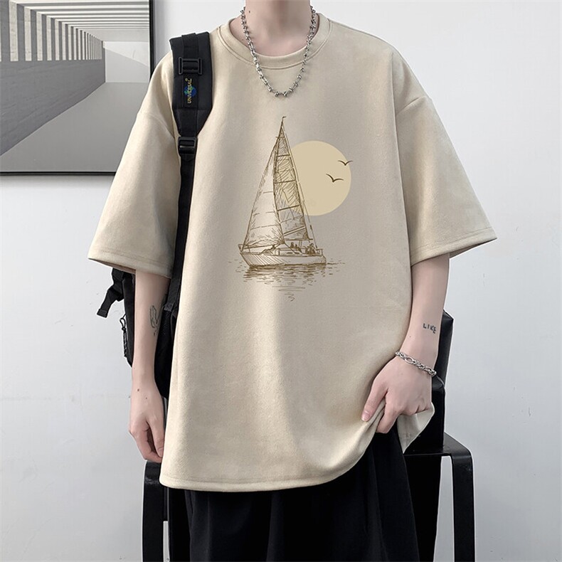麂皮绒短袖t恤男大码半袖男JD82409-P25,男装T恤,电商A040