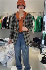 2022新款时尚大方显瘦高级感格子西装外套，女装西装，L·H·X