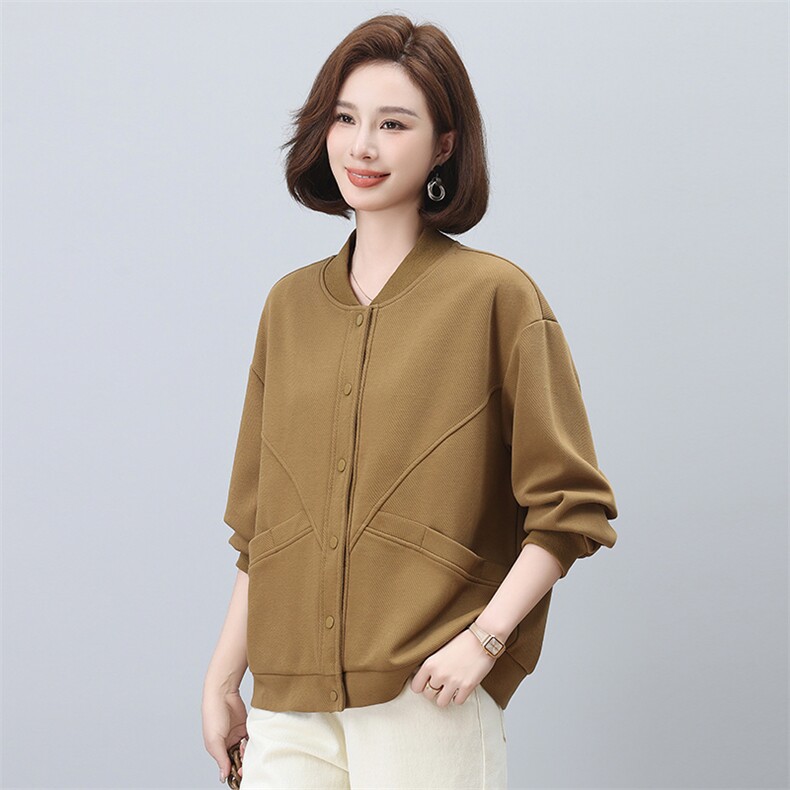 春季新款宽松显瘦纯色短外套女韩版百搭休闲上衣,女装短外套,希欧阁
