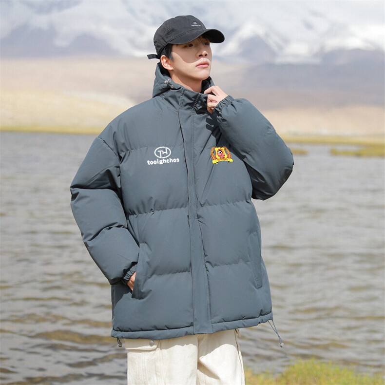 现货 抖音得物可供视频 三防加厚羽绒连帽棉衣外套面包棉服 85533图片