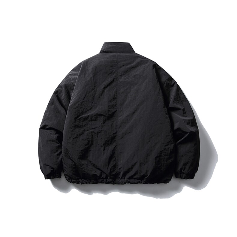 南夏乔装2025冬季新款日系纯色不规则口袋立领棉衣情侣休闲棉服男,男装棉衣,电商S006（B521）