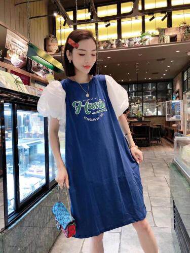 雪纺袖连衣裙，女装连衣裙，一杭