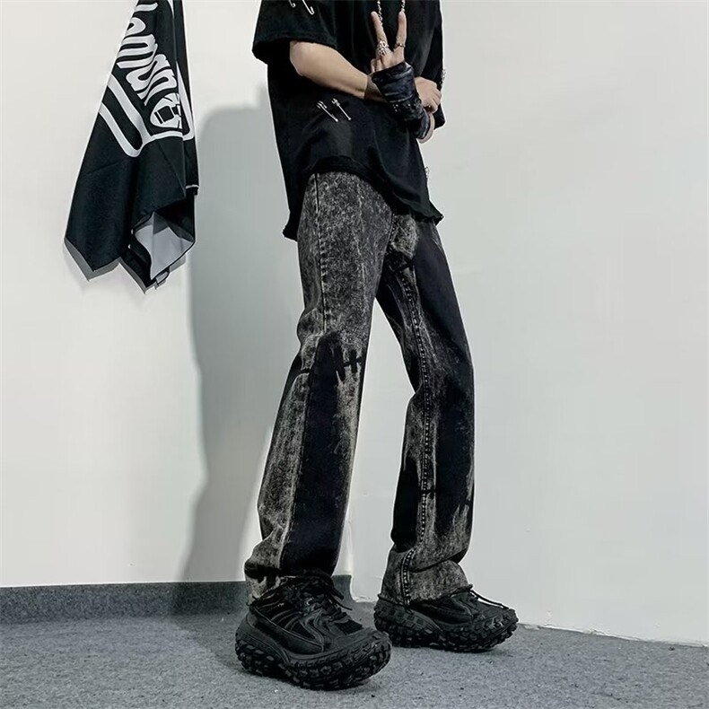 文艺简约潮牛仔裤男青春流行时尚潮流修身小脚长裤1315P43,男装牛仔裤,星座410-2