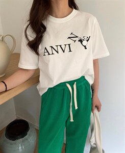 小熊猫 印花短袖,其它,约澜