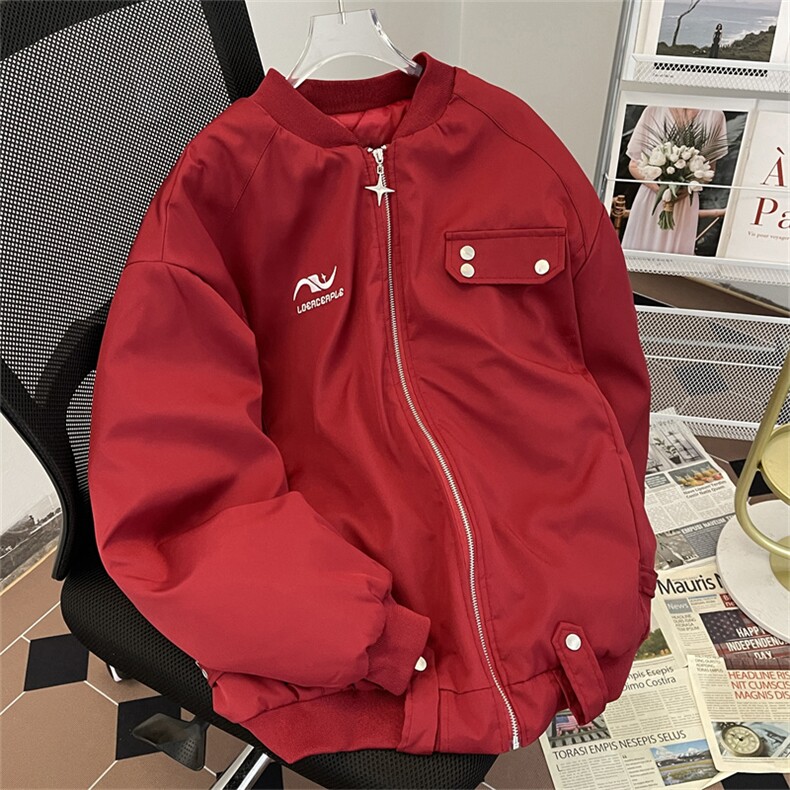 美式高街休闲飞行员夹克棉衣潮流外套棉服M0655-P80,男装棉衣,星座308B-1