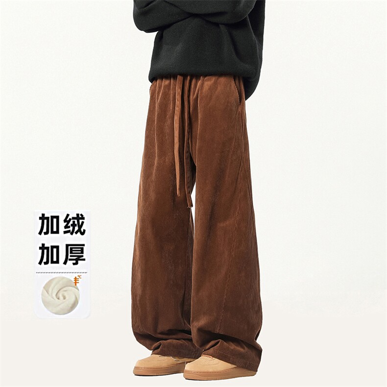 B258-K2581-P45控68加绒55控78灯芯绒弯刀裤65%棉35%聚酯纤维,男装休闲裤,电商B258