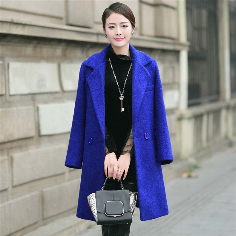时尚气质女装毛呢外套优雅显瘦长款大衣冬季必备保暖单品,女装毛呢外套,冬木谷雨