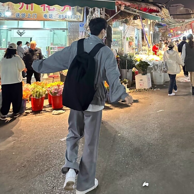 高级感立领垫肩卫衣外套男潮牌小众设计休闲宽松阔腿运动长裤套装,男装休闲套装,星座218-8