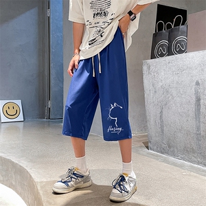 冰丝七分裤男大码速干短裤男五分裤 车景风格 QK72344-P25图片