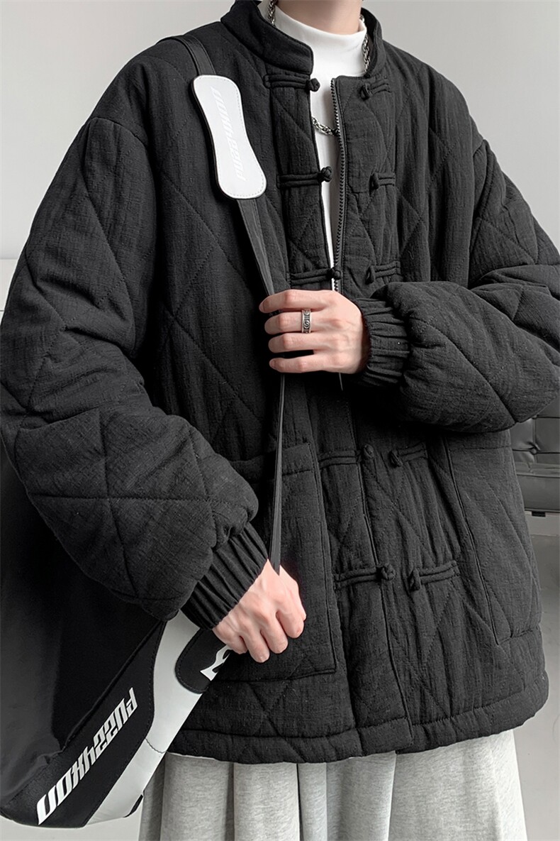 8XL-M特大码风男棉衣加厚唐装男中式棉服立领棉服MY1701P120,男装棉衣,电商D206-1