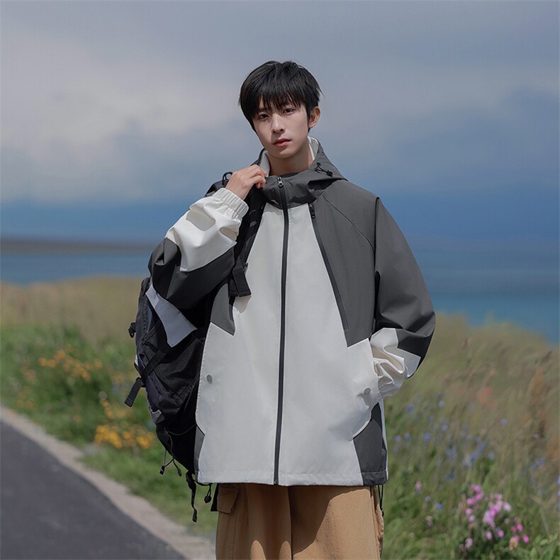 815A-MJ78312-75特春秋装新品拼色户外登山服三防男冲锋衣外套爆,男装夹克,星座815A