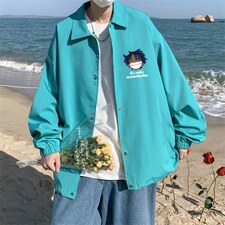 ！22秋季新款宽松大码港风黑人头像夹克外套JK1664-P50控68，男装夹克，星座508（原C305）