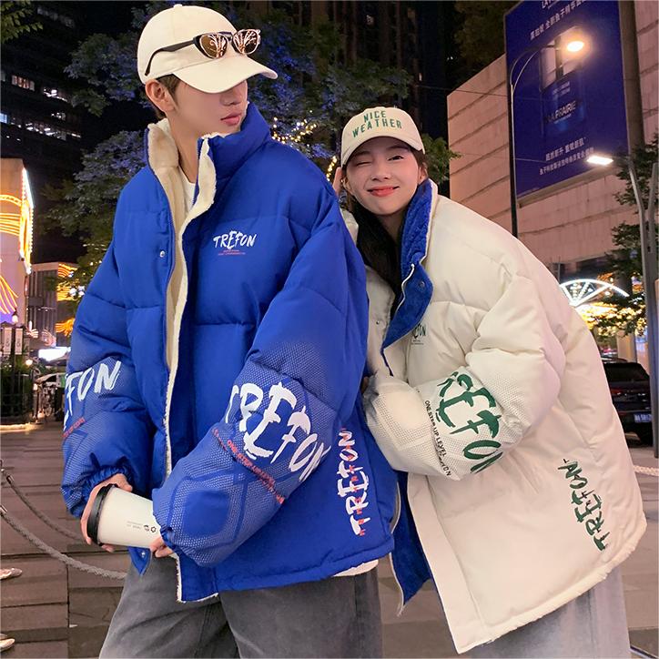 新款棉衣女加绒立领印花棉服外套面包服棉袄3350-P80控118,男装棉衣,星座207