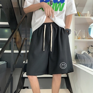 HD74224-P22 华夫格短裤男大码宽松五分裤男直筒中裤图片