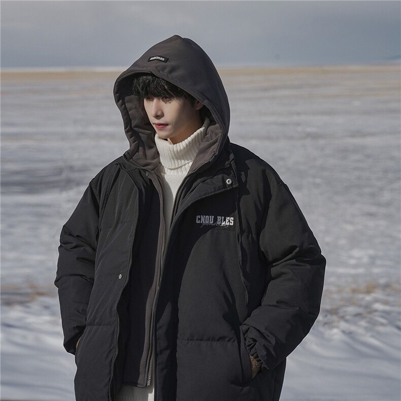 日系假两件棉服冬季加厚连帽帅气潮牌宽松棉袄外套YSSQ-570-P87,男装棉衣,星座1109-3
