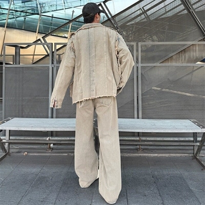 春季复古水洗重工牛仔 男士痞夹克 A613-p68图片