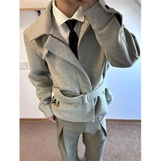 外套男款秋冬季加厚美式复古保暖毛呢夹克高级感短款大衣J8235，男装夹克，星座1116A（原606A-3）