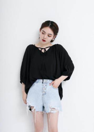 丝绵衬衣，女装，E·呀