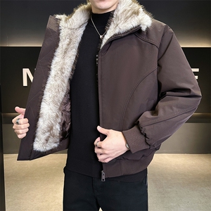 新标90 座山雕羽绒服男抖音 白鸭绒男外套B317/88011/P298图片