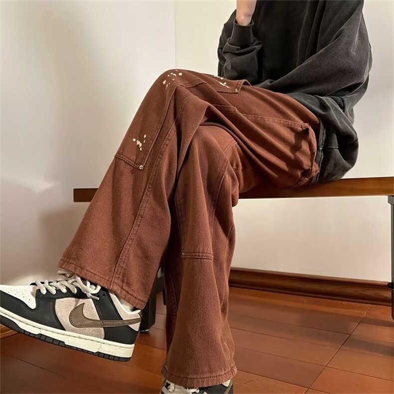牛仔裤男秋季潮大码休闲裤子高街V123P50,男装牛仔裤,星座1116-2