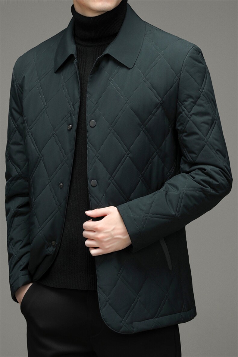 BEM9601钱塘2020-2中年男士冬季厚款商务休闲翻领棉衣夹克P150,男装棉衣,钱塘207-2