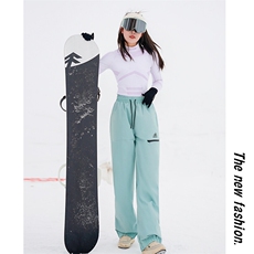 24冬款单板双板登山防水防风加绒加厚滑雪裤男女HK1152J加绒-P100，男装休闲裤，电商A001-1