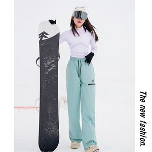 24冬款单板双板登山防水防风加绒加厚滑雪裤男女HK1152J加绒-P100图片