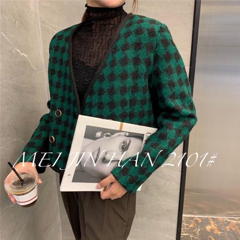 美巾涵5121格子小短裤尼外套，其它，美巾涵