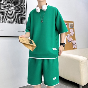 新款休闲华夫格图片