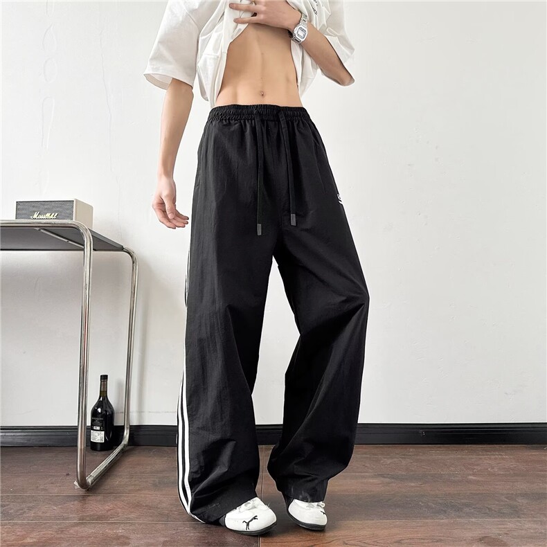 美式街头休闲长裤夏季透气高密塔丝隆立体包边百搭男女潮运动裤，女装休闲裤，四季星座505