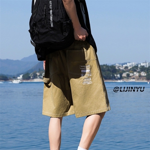 潮流刺绣夏季休闲工装潮流百搭高街设计短裤DK326特批3769