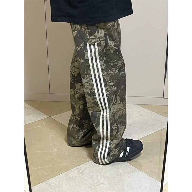 迷彩工装裤男款夏季青少年三条杠运动裤子美式冲锋裤MC02WW-特P50,男装工装外套,星座1007（原301D）
