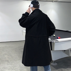 数据好长年大货风衣男中长款大衣男夹克男外套男F404款P105港风C图片