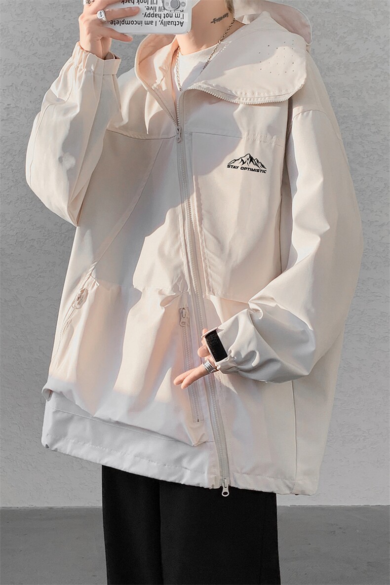8XL-M特大码春季Cityboy宽松冲锋衣夹克男女上衣外套男JK1310P85,男装夹克,电商D206-1