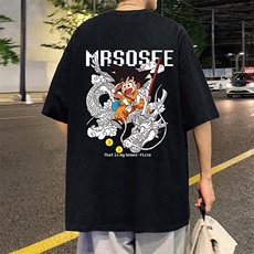 T867大码宽松纯棉运动圆领体恤衫oversize短袖T恤男重磅T，男装T恤，星座304A-1