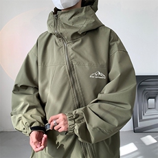 8XL-M特大码春季Cityboy宽松冲锋衣夹克男女上衣外套男JK1310P85，男装夹克，电商D206-1