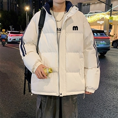 量大优可提供视频冬棉衣立领条纹HD019-1-MF5217-P75，男装棉衣，电商019-1