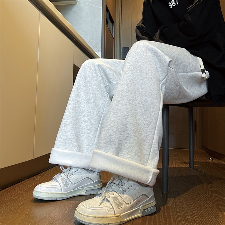 高个子加长裤子男秋冬加绒加厚卫裤百搭休闲运动裤KZ006P45加绒55,男装休闲裤,电商B312