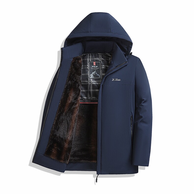 中老年冬季棉服男御防寒服加绒加厚保暖棉袄中年爸爸棉衣外套图片