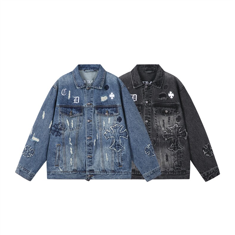 水洗牛仔外套男款春季美式痞帅上衣服宽松休闲工装夹克JK1319-P98,男装工装外套,星座1103-3