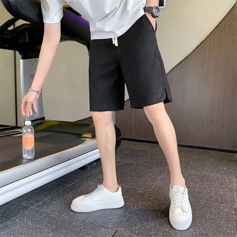 2024夏季新款薄款休闲纯色松紧腰修身短裤五分裤男青年10093,男装牛仔裤,星座1116A-2（原606A-1）