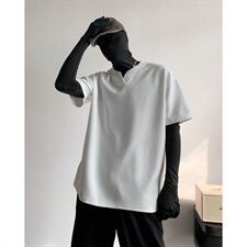 特批250克男装夏季新款大码宽松短袖T恤夏装V领打底衫S399P20，男装T恤，电商A233-1